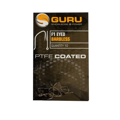 GURU Крючок F1 Eyed Hook №18 без бородки