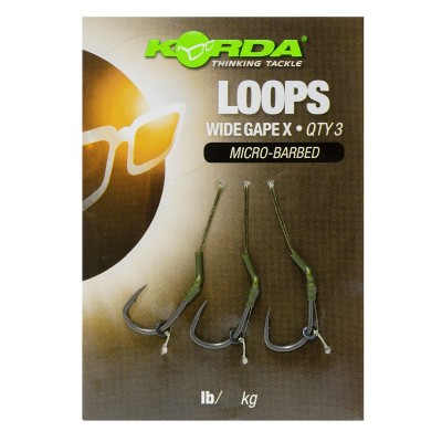 KORDA Поводок готовый Loop Rigs DF Wide Gape X №4 18lb