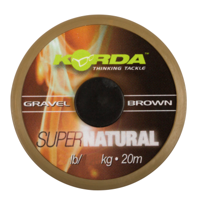 KORDA Поводковый материал Super Natural Gravel Brown 18lb 20м