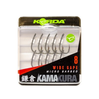 KORDA Крючок Kamakura Wide Gape №8 с бородкой 10шт