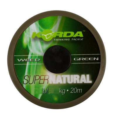 KORDA Поводковый материал Super Natural Weedy Green 18lb 20м