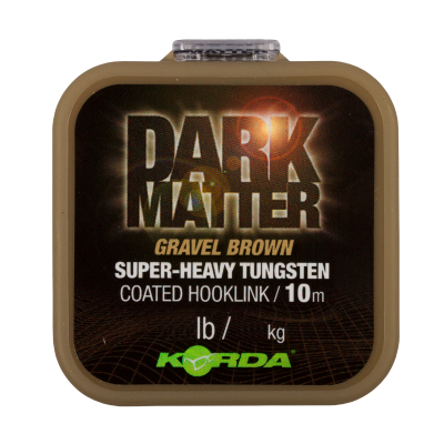 KORDA Поводковый материал Dark Matter Tungsten Coated Braid Gravel Brown 18lb 10м