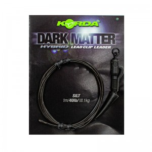 KORDA Монтаж готовый Dark Matter Leader Hybrid Lead Clip Silt Brown 40lb 1м