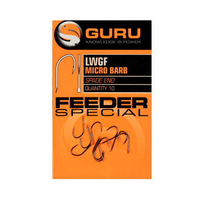 GURU Крючок LWGF Feeder Special Barbed №18 с микробородкой