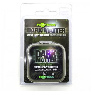 KORDA Поводковый материал Dark Matter Tungsten Coated Braid Weed Green 18lb 10м