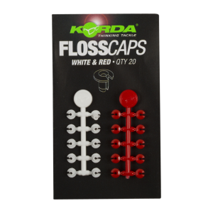 KORDA Стопор для бойлов Floss Caps White/Red