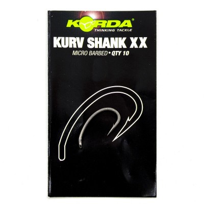 KORDA Крючок Kurv Shank-XX №8 с бородкой 10шт