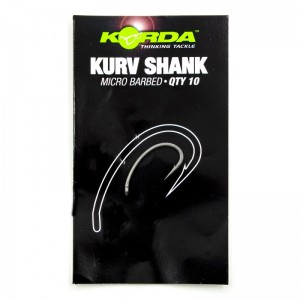 KORDA Крючок Kurv Shank №1 с бородкой 10шт