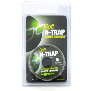 KORDA Поводковый материал N-Trap Soft Weedy Green 15lb 20м