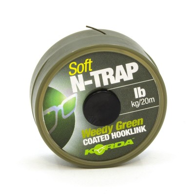 KORDA Поводковый материал N-Trap Soft Weedy Green 30lb 20м