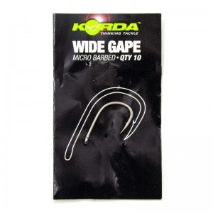 KORDA Крючок Wide Gape №10 с бородкой 10шт