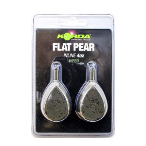 KORDA Грузило Flat Pear Inline Blister 4.0oz 112г