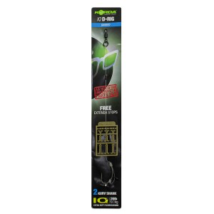 KORDA Поводок готовый IQ D Rig 20lb Kurv Shank №2