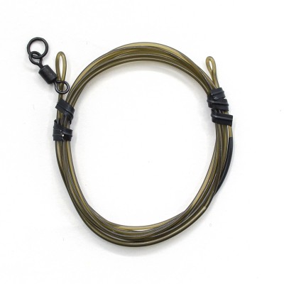 KORDA Монтаж готовый Dark Matter Leader №8 Ring Swivel Clay Brown 40lb 1м