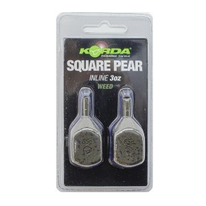 KORDA Грузило Square Pear Inline Blister 3.0oz 84г