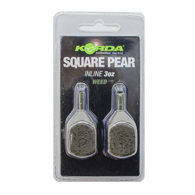 KORDA Грузило Square Pear Inline Blister 3,0oz 84г