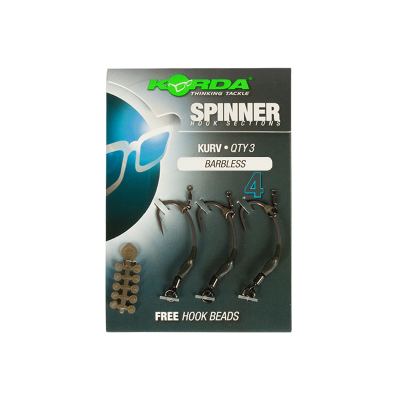 KORDA Оснастка готовая Spinner hook sections Kurv №4 безбородый