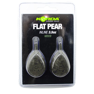 KORDA Грузило Flat Pear Inline Blister 3,5oz 98г