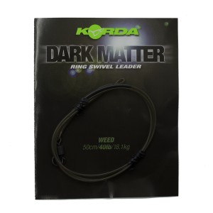 KORDA Монтаж готовый Dark Matter Leader №8 Ring Swivel 50см Weed 40lb