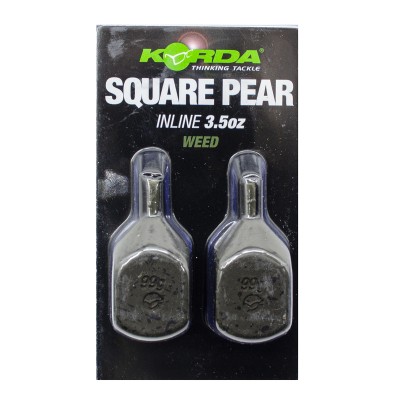 KORDA Грузило Square Pear Inline Blister 3,5oz 98г