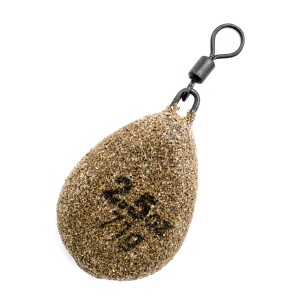 KORDA Грузило Textured Flat Pear Swivel 2.5oz 70г