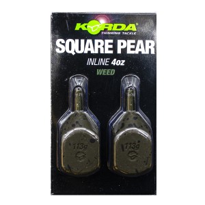 KORDA Грузило Square Pear Inline Blister 4.0oz 112г