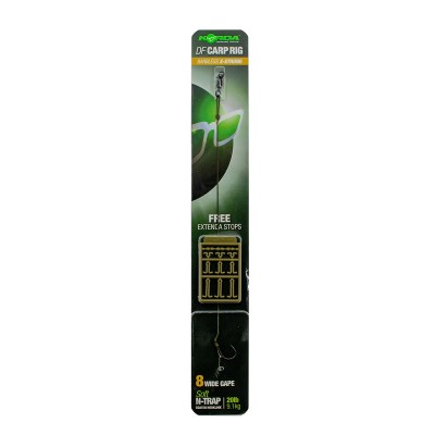 KORDA Поводок готовый N-Trap DF Rig Barbless 30lb Wide Gape №8 безбородый