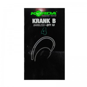 KORDA Крючок Krank Barbless №4 без бородки 10шт