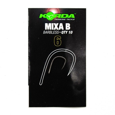 KORDA Крючок Mixa Barbless №6 без бородки