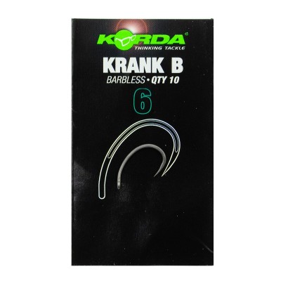 KORDA Крючок Krank Barbless №6 без бородки 10шт