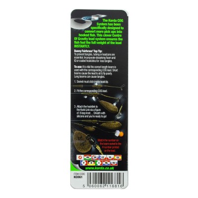 KORDA Набор для грузил COG Booms для грузила Distance Lead 2-2,5oz