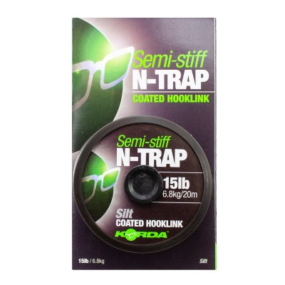 KORDA Поводковый материал N-Trap Semi-stiff 15lb Silt