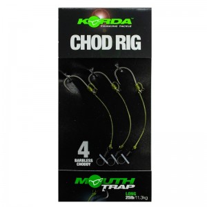 KORDA Поводок готовый Chod Rig Long Barbless 2.5см №4 3шт безбородый