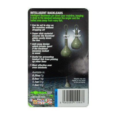 KORDA Грузило заднее Intelligent Back Leads 0,5oz 14г