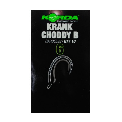 KORDA Крючок Krank Choddy Barbless №6 без бородки 10шт