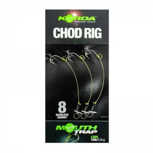 KORDA Поводок готовый Chod Rig Long Barbless 2.5см №8 3шт безбородый