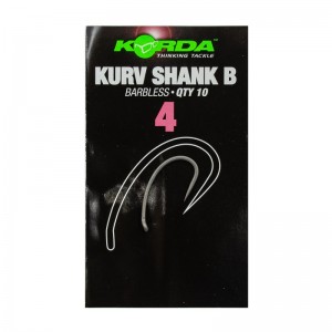 KORDA Крючок Kurv Shank Barbless №4 без бородки 10шт