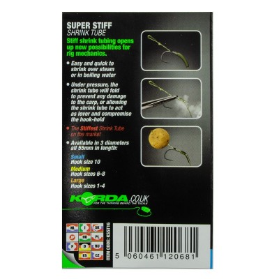 KORDA Трубка термоусадочная Stiff Shrink Tube S 1,6мм