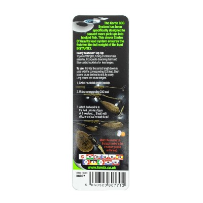 KORDA Набор для грузил COG Booms для грузила Flat Lead 6-8oz