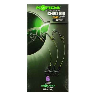 KORDA Поводок готовый Chod Rig Long 2,5см №6 3шт