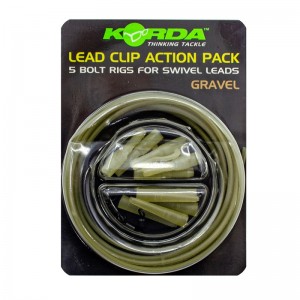 KORDA Набор клипса безопасная Lead Clip Action Pack Gravel