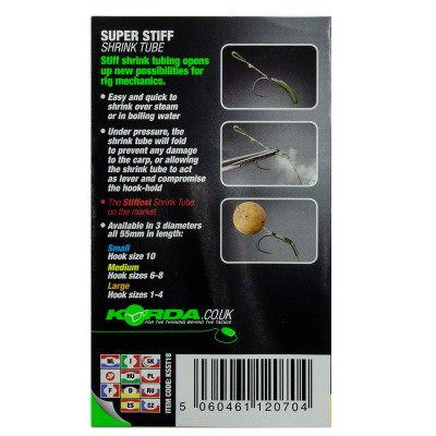 KORDA Трубка термоусадочная Stiff Shrink Tube M 1,8мм