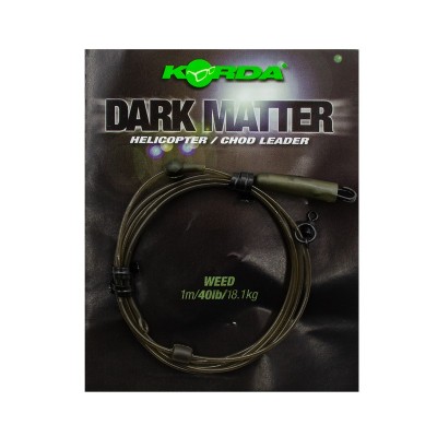 KORDA Монтаж готовый Dark Matter Leader Heli Weed 40lb