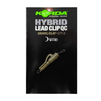 KORDA Клипса безопасная с быстросъемом QC Hybrid Lead Clip Gravel/Clay