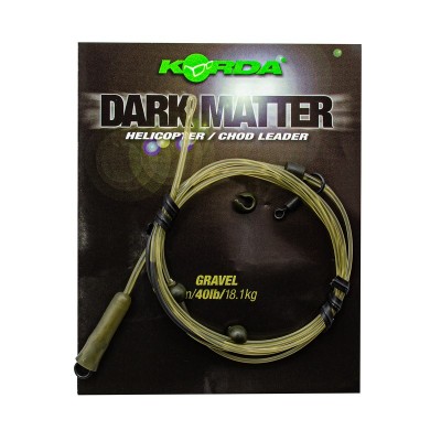 KORDA Монтаж готовый Dark Matter Leader Heli Gravel 40lb