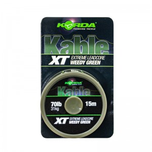 KORDA Лидкор Kable XT Extreme Leadcore 15м 70lb Green