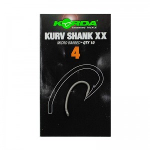 KORDA Крючок Kurv Shank-XX №4 с бородкой 10шт