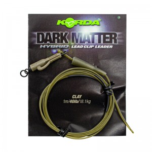 KORDA Монтаж готовый Dark Matter Leader Hybrid Lead Clip Clay Brown 40lb 1м