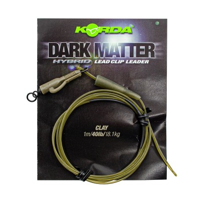 KORDA Монтаж готовый Dark Matter Leader Hybrid Lead Clip Clay Brown 40lb 1м