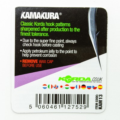 KORDA Крючок Kamakura Choddy №8 с бородкой 10шт